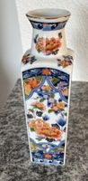 Chin. Vase Porz. 4 seitig Blumen H = 20 cm, neuwertig