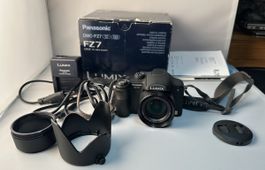 Panasonic Lumix DMC-FZ7 Kamera Leica 12x Zoom Box Zubehör
