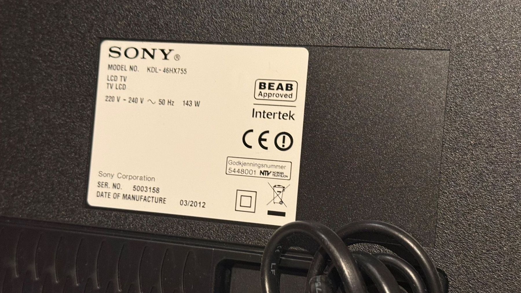Sony Appareils TV: Sony Bravia LCD TV 46" – D'occasion à Altstätten SG par jan_n27c 4