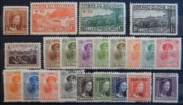 Luxemburg ex. Kat. 119-151 * 1915/24 Kat. 42 Euro
