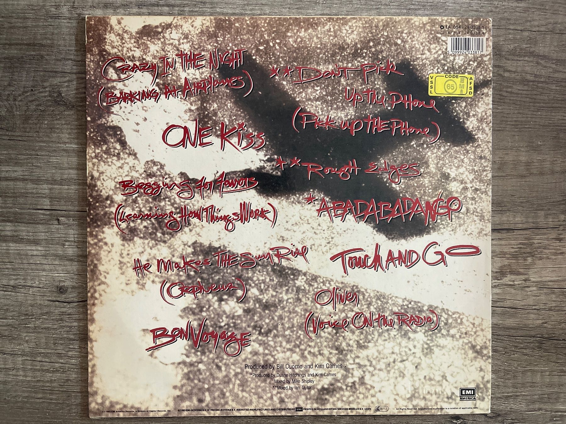 Dischi in vinile: A476/Kim Carnes - Barking At Airplanes – Usato da Frutigen venduto da Philippe_jsp 1