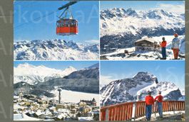 AK color St.Moritz GR Corviglia-Piz Nair,4-fach-Multi ≈ 1982