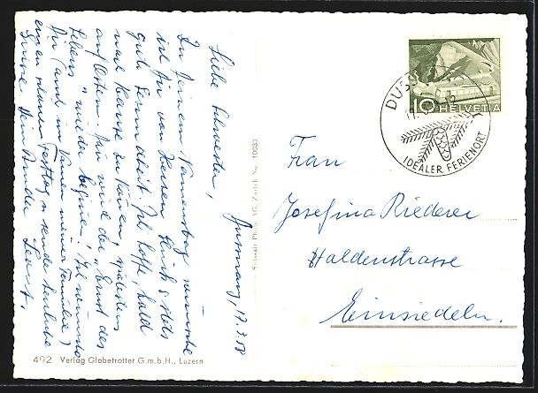 Cartoline postali: Dussnang, Teilansicht mit Kneipp-Kurhaus – Usato da Berlin venduto da bartko-reher 1