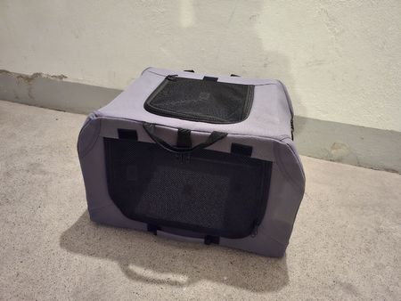 Graue Hund Reisetasche, Top Zustand 