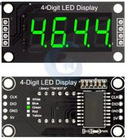 4-stelliges 7-Segment LED Display 50x19mm TM1637 grün