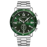 🇺🇸 Herrenuhr ®Stührling New York Chronograph 48mm Grün NEU