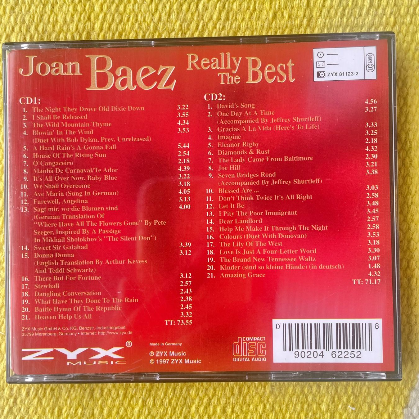 CDs: JOAN BAEZ-2CD THE BEST – Gebraucht aus Rorschacherberg von CD-Roli 1