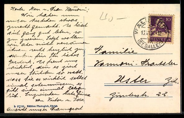 Cartoline postali: AK Stettfurt, Schloss Sonnenberg – Usato da Berlin venduto da bartko-reher 1