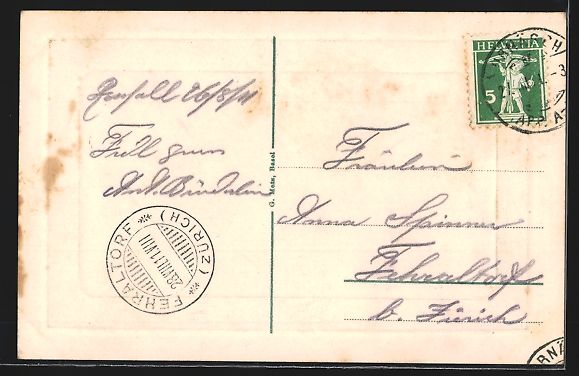 Cartoline postali: Rossfall, Teilansicht mit Säntisgebirge – Usato da Berlin venduto da bartko-reher 1