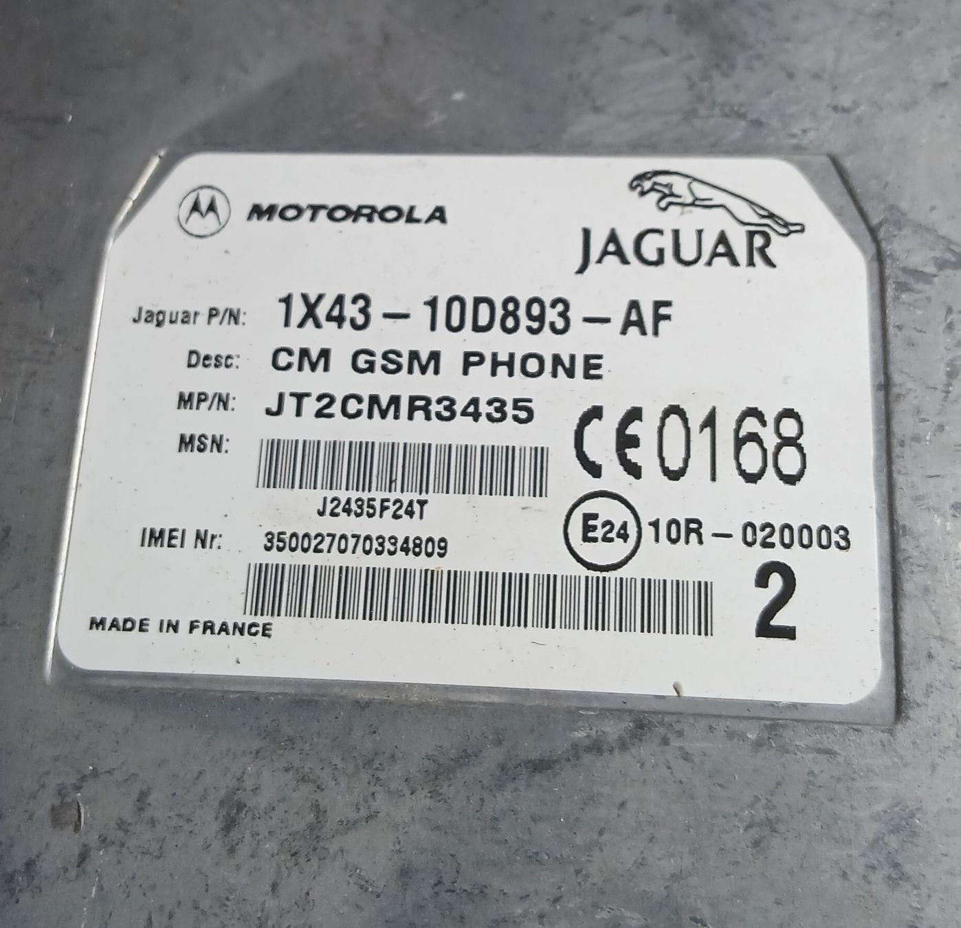 Jaguar Tutti pezzi di ricambio auto: Boîtier téléphone Jaguar S-Type R – Usato da la heutte venduto da Auto-stock 1
