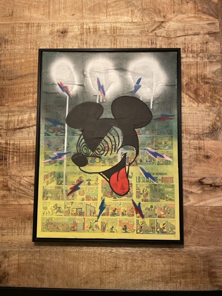 Mickey Mouse Kunstwerk gerahmt Comic Design guter Zustand (Gebraucht ...