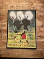 Mickey Mouse Kunstwerk gerahmt Comic Design guter Zustand