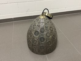 Hängeleuchte orientalisch im Ethno-Stil (silber/messing)