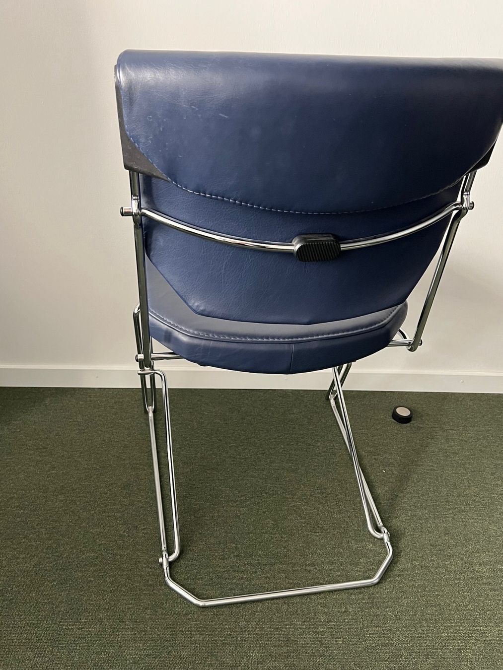 Giroflex Sedie: 10 Moderner Freischwinger Stuhl, Blau Leder, Giroflex! – Usato da Olten venduto da ELHANDEL 7