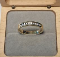 Gelbgold Ring 585 (14K) mit 10 Brillanten 0.2 ct , Gr. 63