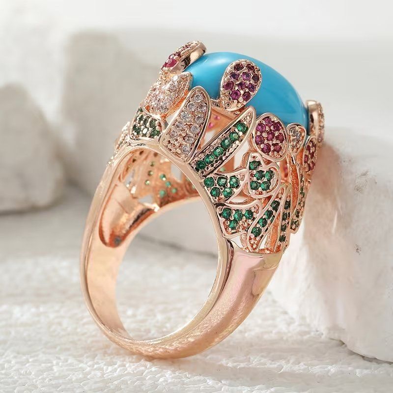 Anelli: CocKtail Ring NEU Multicolor goldig – Nuovo e nell'imballaggio originale da Bern venduto da Miraitrading 1