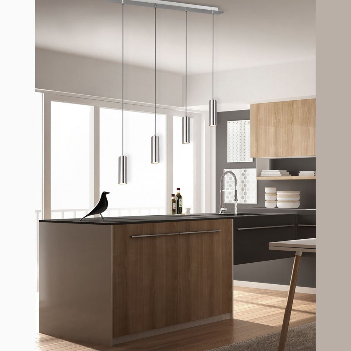 Lampadari & plafoniere: Hängeleuchte, Silber, 150 cm Höhe – Nuovo (secondo la descrizione) da Kreuzlingen venduto da Smart-Light 1