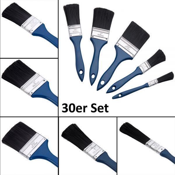 QWORK 5-teiliges Pinsel-Set Mit Farbdosenöffner - Malerpinsel Für DIY Projekte