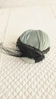 Antiker Puppenhut  1920er Jahre Fascinator Hut Blaue Seide