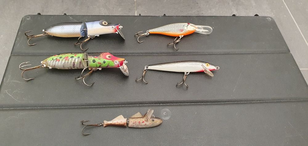 Leurre Wobbler Anguille Fait Main Par Peter Biedron - 35,5 Cm, Lot De 5 Avec Tube