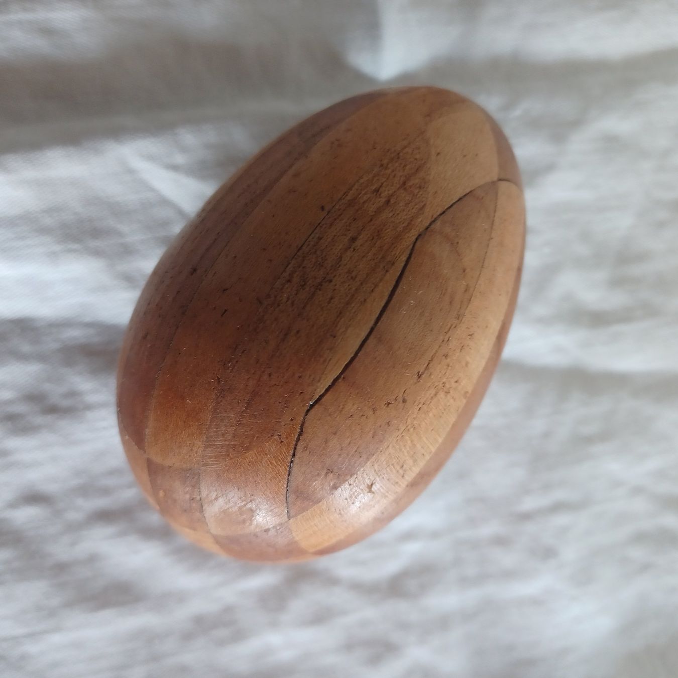 Articoli in legno: Strumpfkugel Stopfei mit Intarsien – Usato da Abtwil SG venduto da luupsy 1