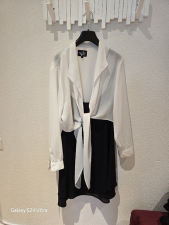 Kleid mit Bolero Tally Weijl schwarz weiss Grösse T3