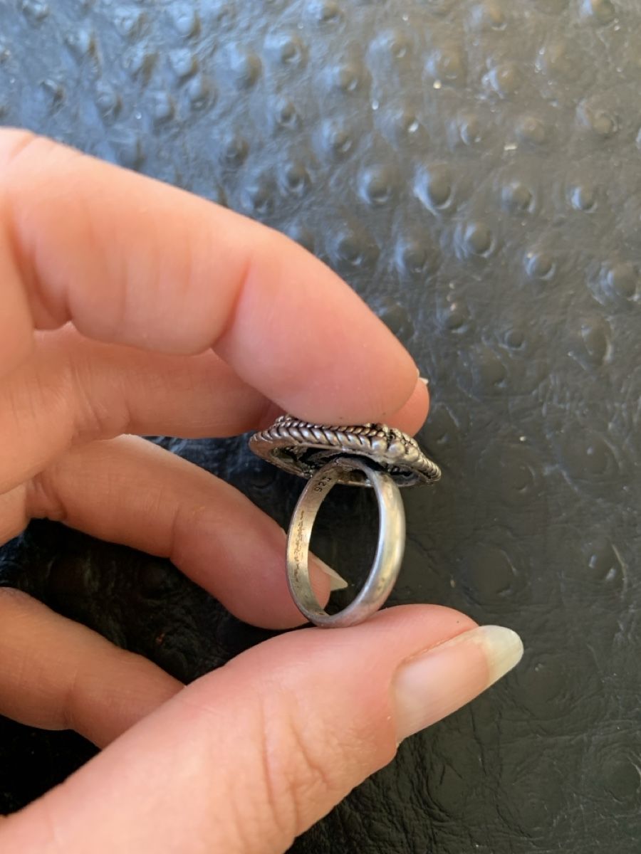 Anelli: Dekorativer Ring Silber mit Granat – Nuovo (secondo la descrizione) da Birsfelden venduto da Exclusivity 4