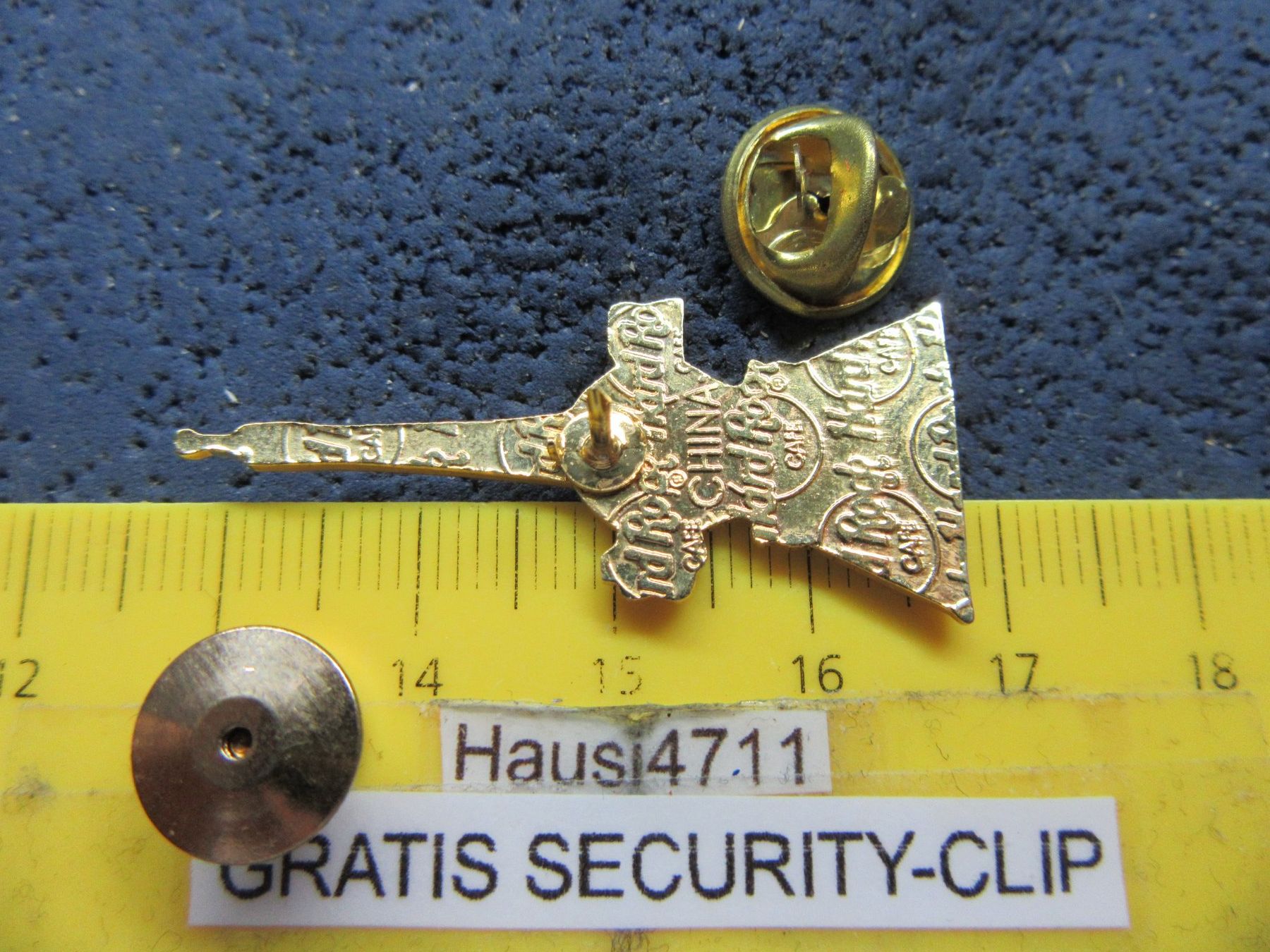 Hard Rock Cafe Placchette & Badge: HR HARD ROCK CAFE PARIS EIFELTURM PIN mit SECURITY-CLIP – Usato da Ettingen venduto da Hausi4711 1