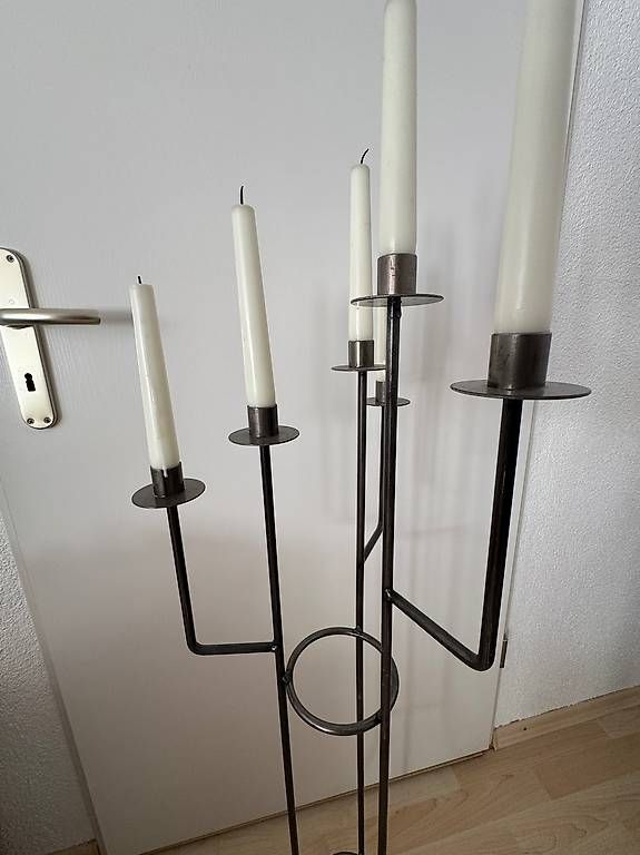 Portacandele: Kerzenständer, Metall, anthrazit – Usato da Winterthur venduto da vik_gh6w 1