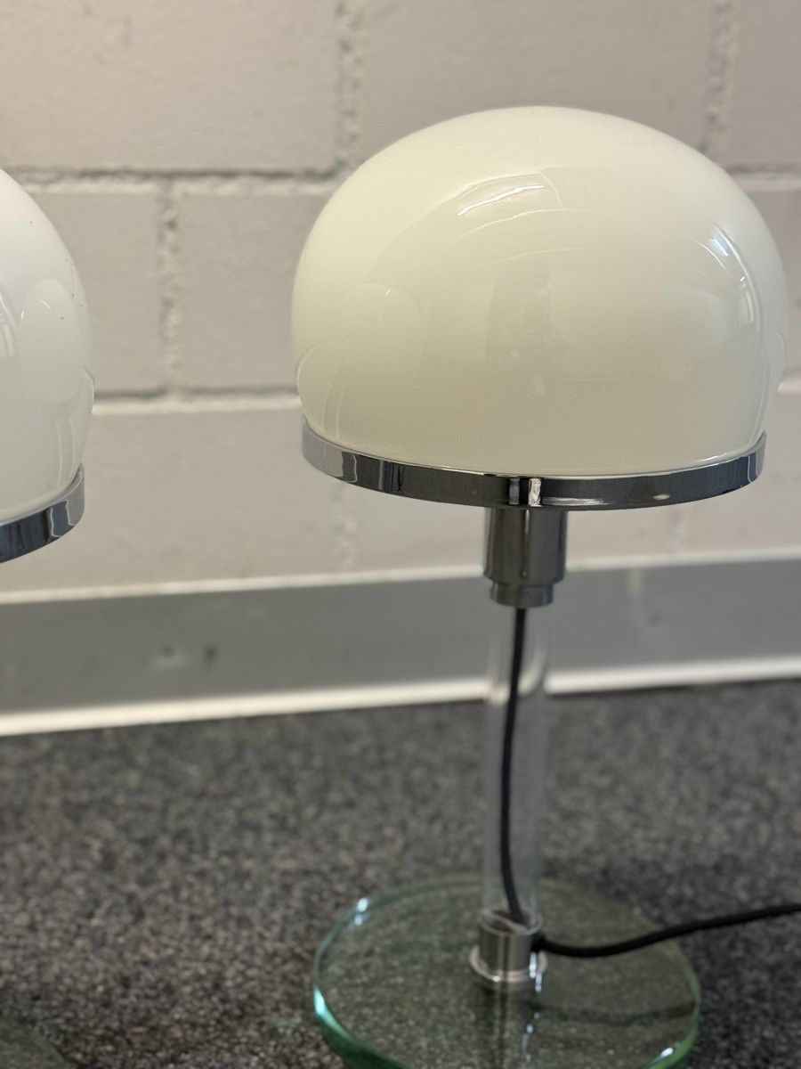 Lampade: Tischlampe Bauhaus  Glas Chrom – Usato da Bern venduto da Delamer 5