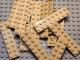 Lego 10x Platten 2x8 (3034) tan