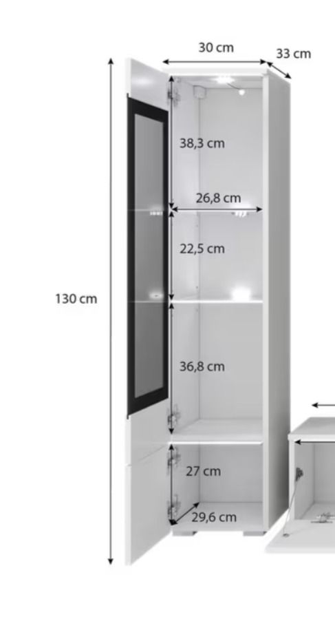 Vetrine: Vitrinenschrank Holzoptik mit Glasfronthöhe 130cm – Usato da Neuenhof venduto da archia 5