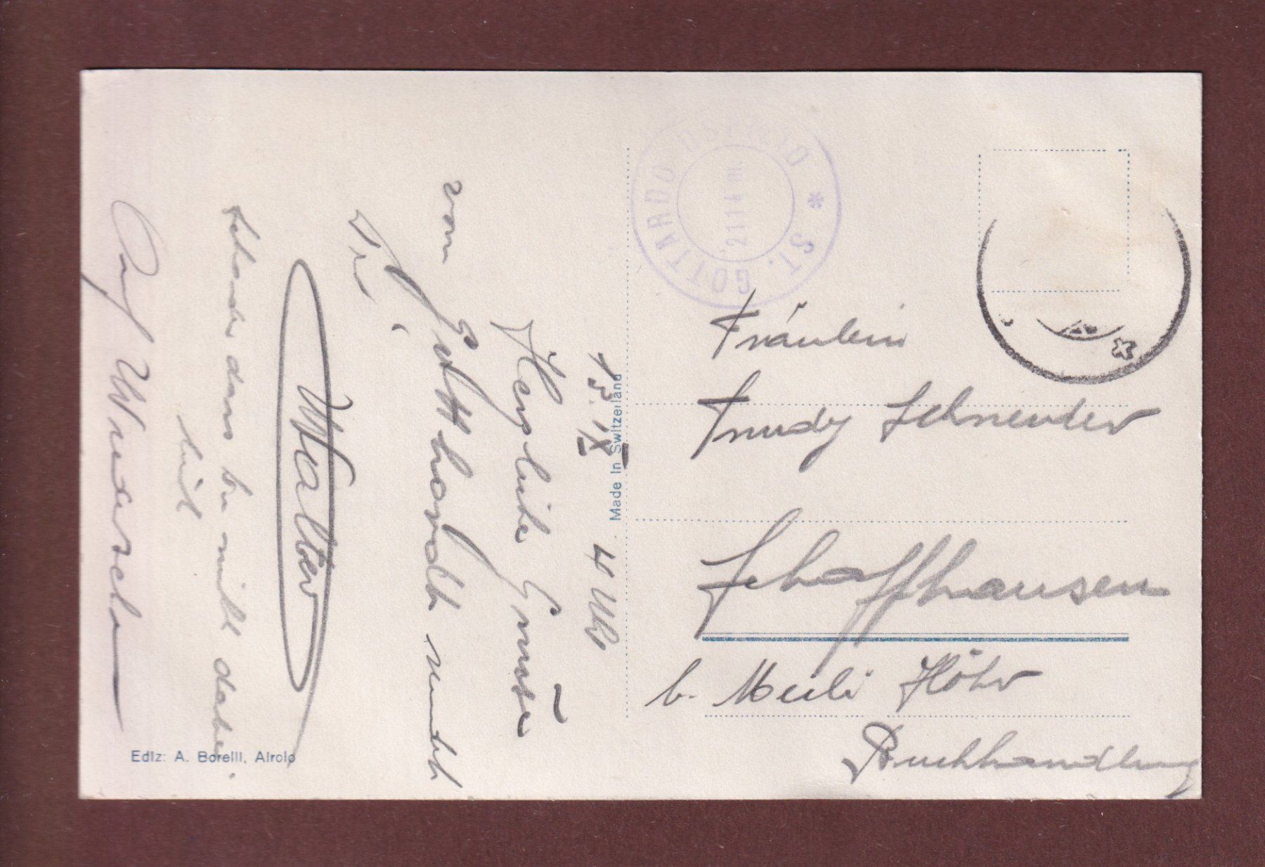 Cartoline postali: SAN GOTTARDO - Pizzo Vespero – Usato da Pully venduto da nicecards-shop 1