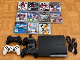 Sony PlayStation 3 Konsole mit 4 Controllern und 11 Games