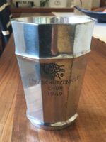 Antike Zinn Tasse, Eidg. Schützenfest Chur 1949, Top!