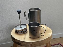 Snow Peak Titanium French Press + Titanium Mug 300ml