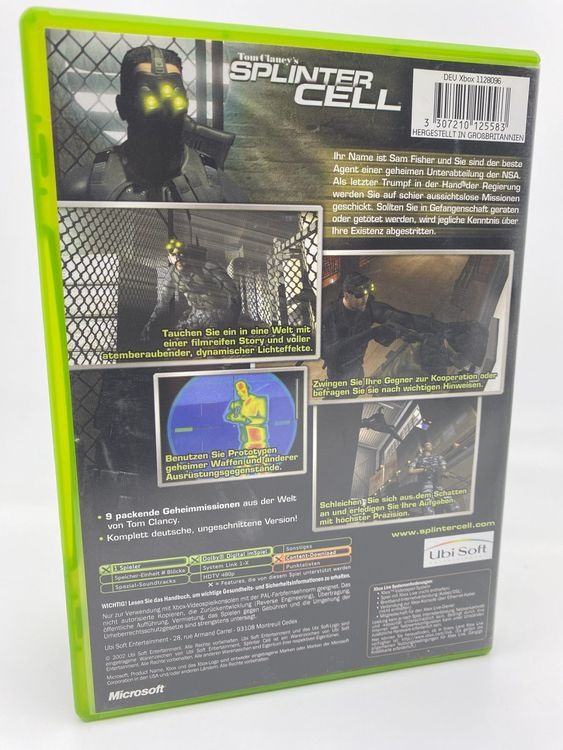 🎮🟢 'Splinter Cell' - Xbox Classic - Sam Fisher Kult (Gebraucht) in ...