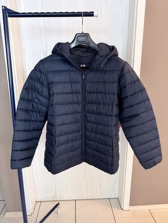C&A Steppjacke dunkelblau Kapuze Gr. 44 neuwertig