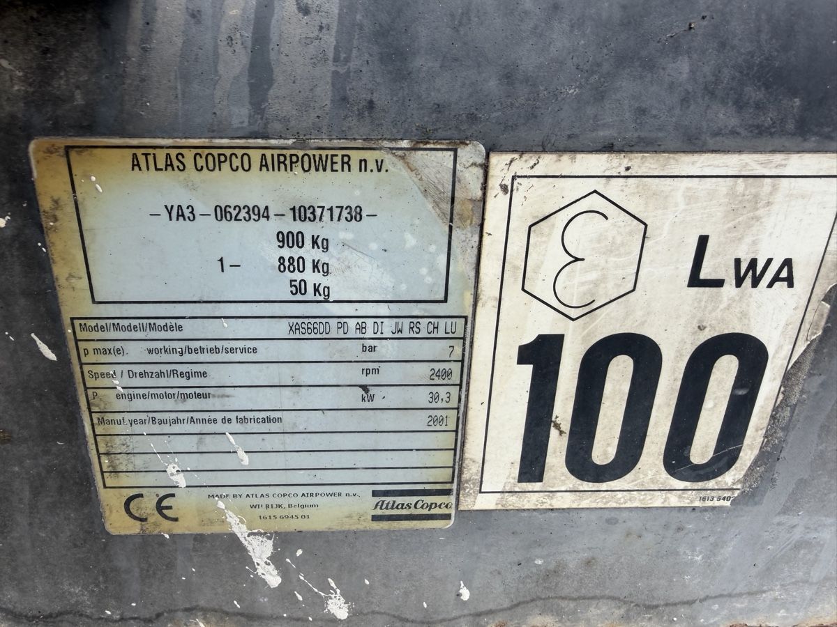 Atlas Copco Kompressoren: Baukompressor Atlas Copco XAS 66 – Gebraucht aus Schmitten FR von jimmy758 5
