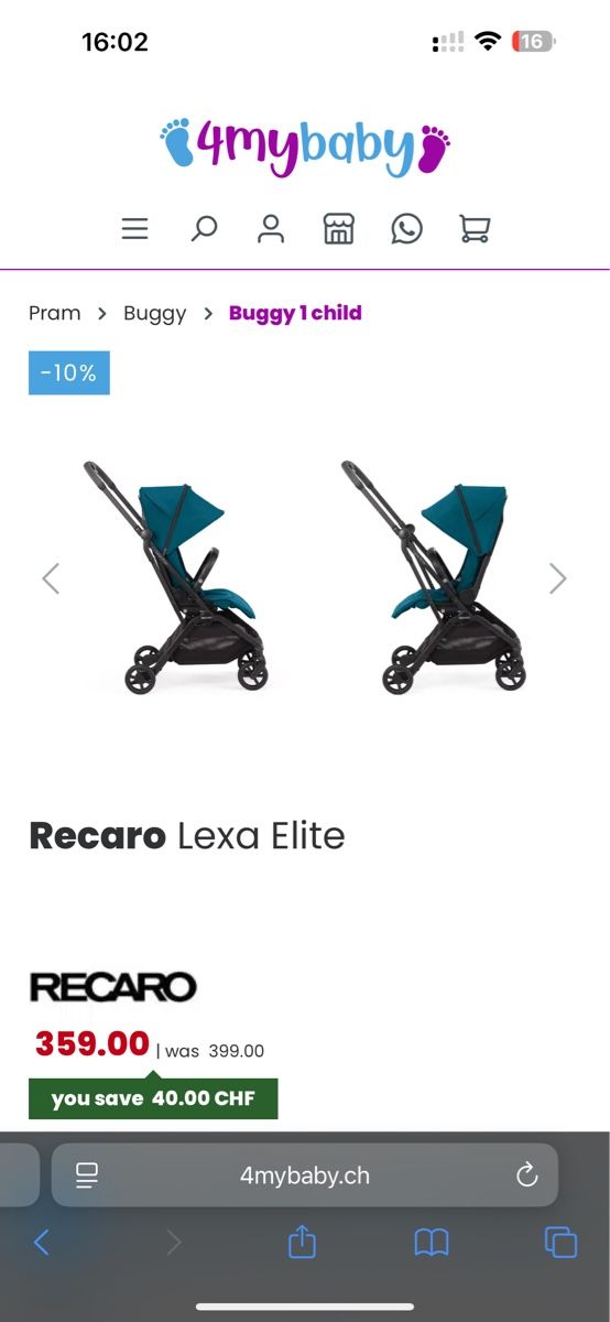 Recaro Carrozzine: Recaro Lexa Elite Buggy - Compact – Nuovo (secondo la descrizione) da Troinex venduto da AnnaAbanin 7