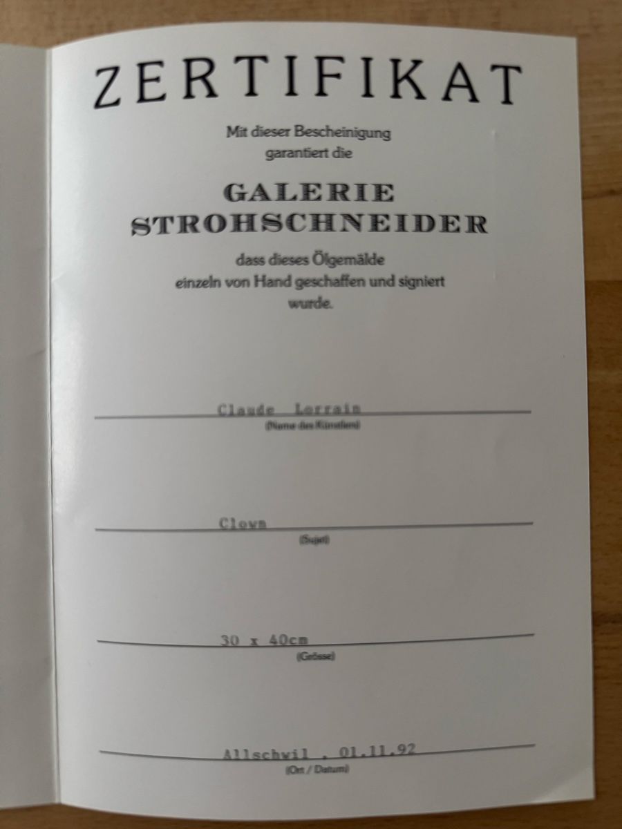 Dipinti: Clown Bild von Claude Lorrain – Usato da Schönenbuch venduto da Amaradona 7