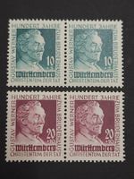 Französische Zone Württemberg Mi-N .47-48 Postfrisch Paare