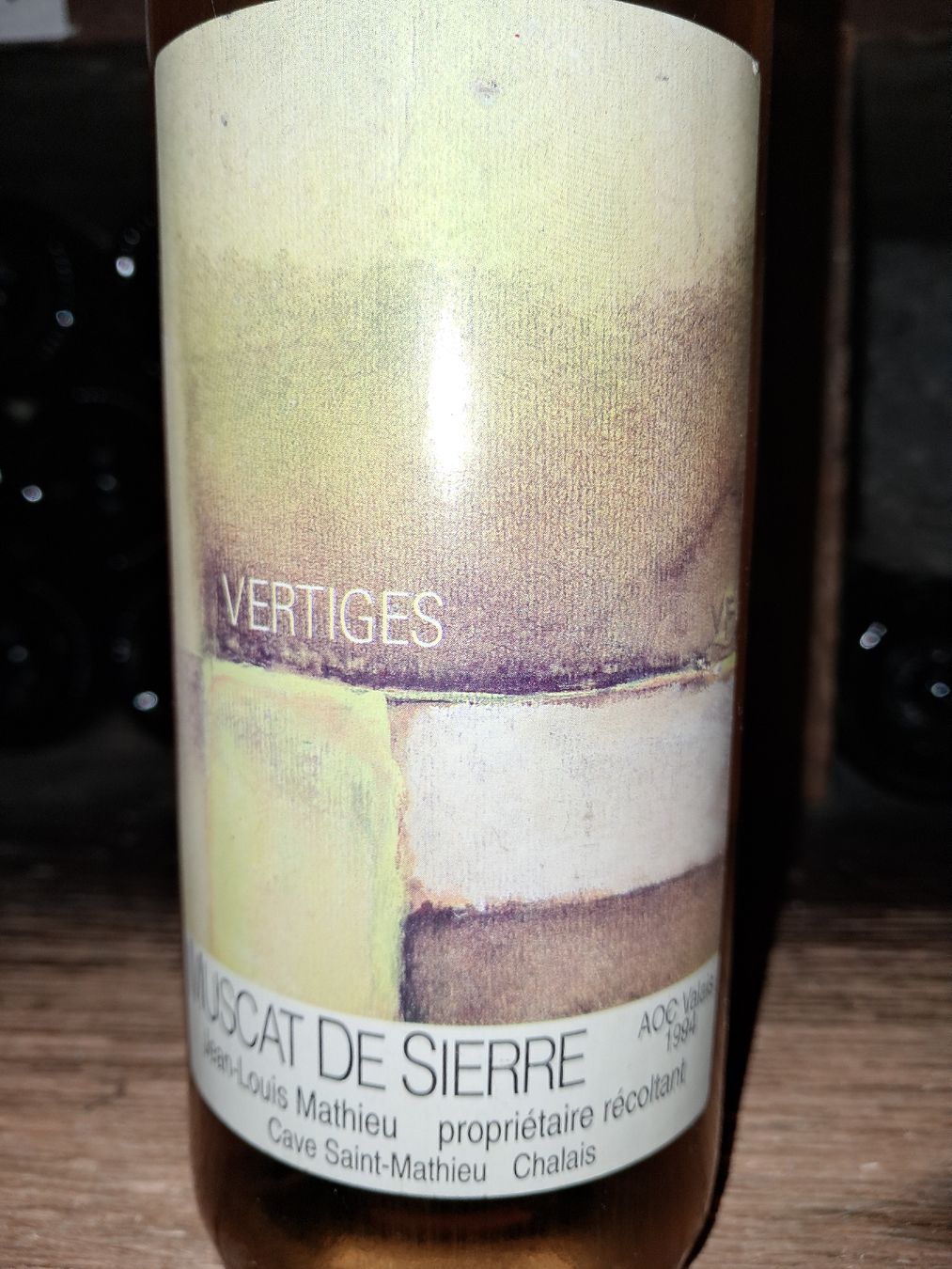 Vino: Vertiges muscat de sierre 1994 – Nuovo e nell'imballaggio originale da Le locle venduto da juliensaran
