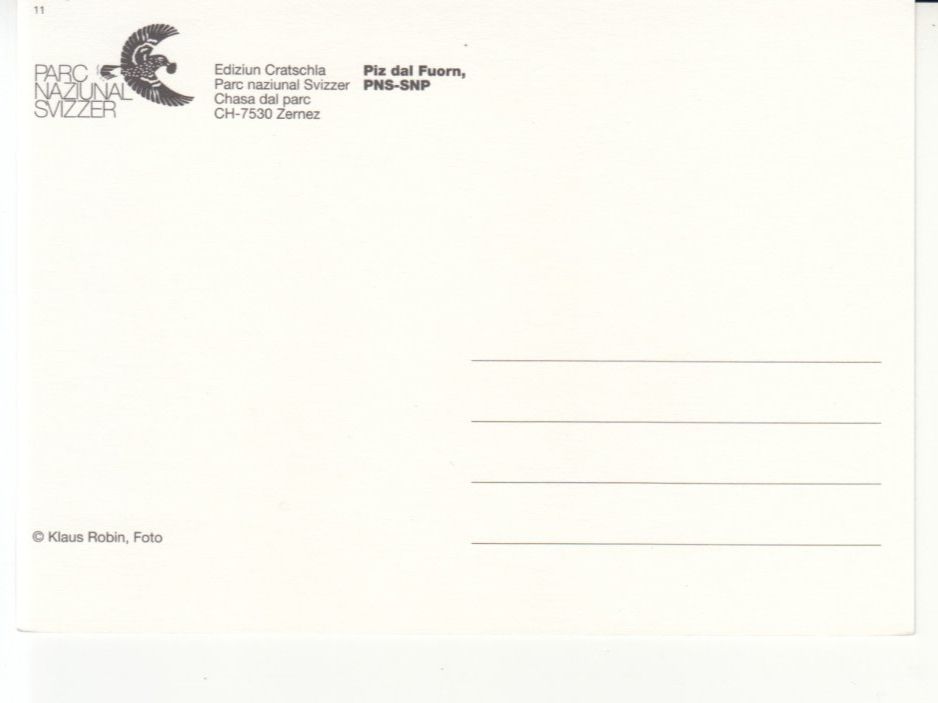 Ansichtskarten: Piz dal Fuorn ca. 1980 – Gebraucht aus Bürglen TG von StampGraf 1