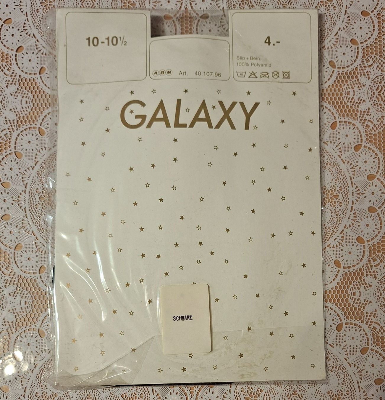 Calze & Collant: ABM Galaxy Vintage Strumpfhose Gr.L Schwarz gemustert – Nuovo e nell'imballaggio originale da Amriswil venduto da Celini3 1