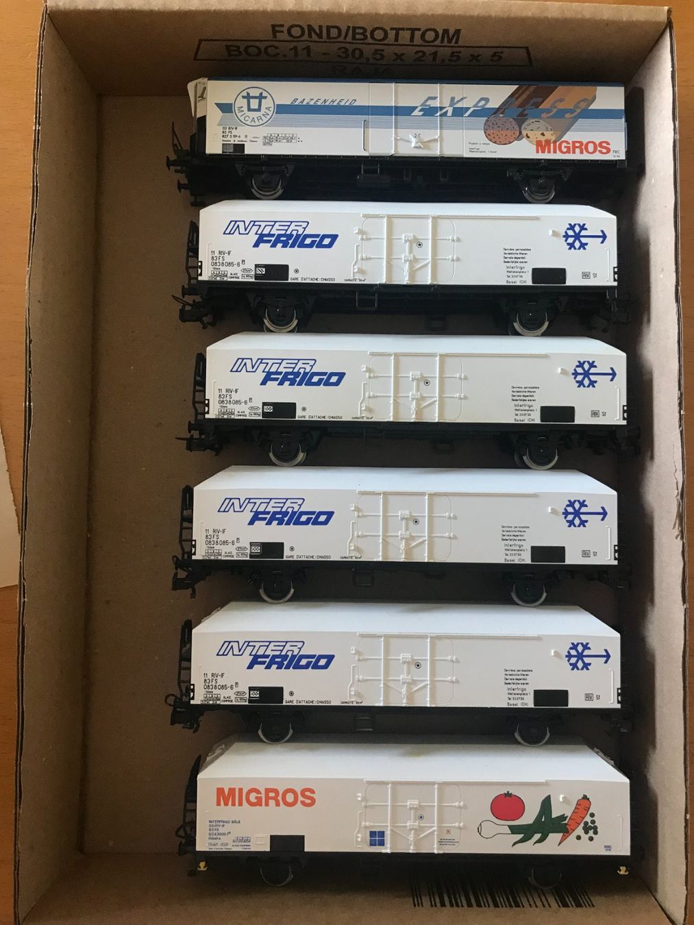 Rivarossi Modellini di ferrovie: 6x FS Kühlwagen Rivarossi/Roco – Usato da Luzern venduto da mey_s13