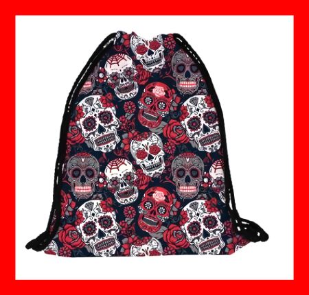 Badirucksack Rucksack Totenkopf Bunt Skull backpack Schädel