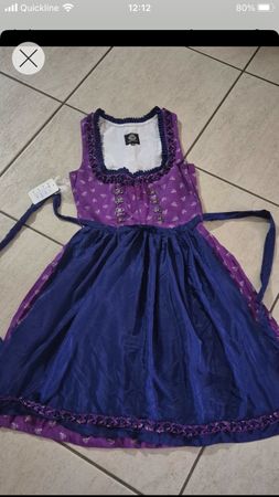Lila-blaues Dirndl, traditionell, Grösse 36, super Zustand