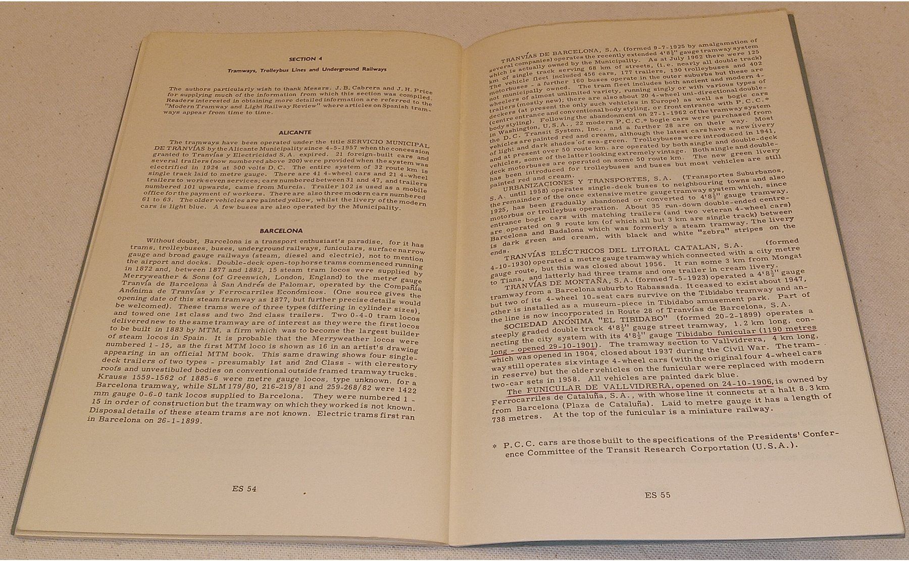 Livres: MINOR RAILWAYS AND TRAMWAYS IN EASTERN SPAIN 1963 – D'occasion à Hätzingen par memory-lane 3