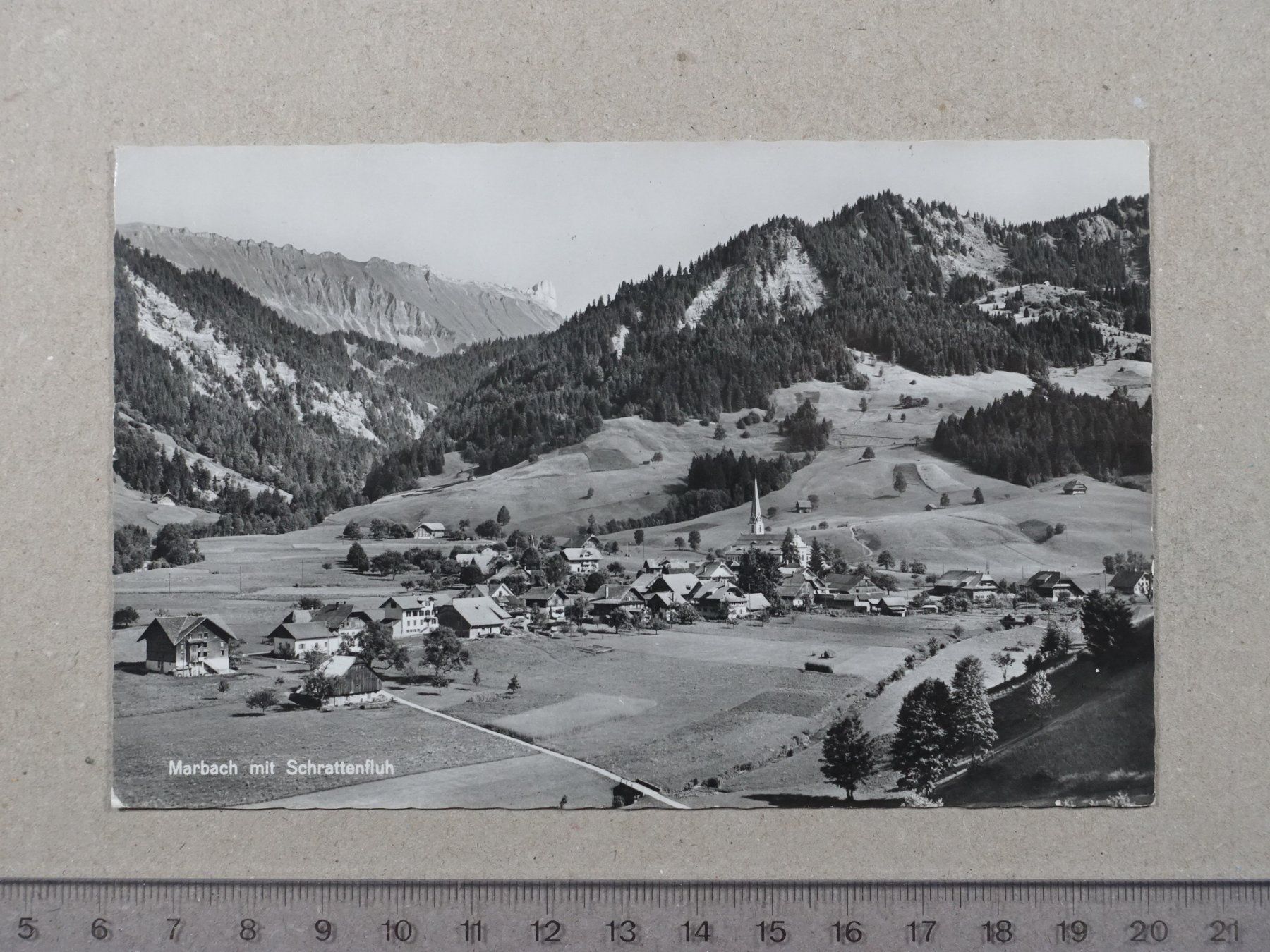 Cartoline postali: Marbach, 1964 – Usato da Lenzburg venduto da fh1